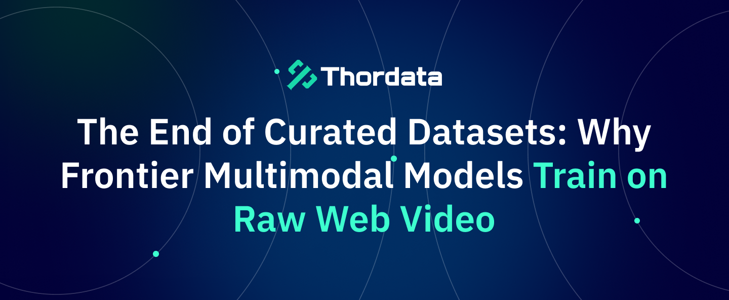 The End of Curated Datasets: Why Frontier Multimodal Models Train on Raw Web Video